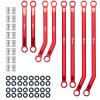 SWX Higher Extra Clearance RC Links Linkage Set for 1/24th Axial SCX24 Gladiator AXI00005 RC Crawler Car Upgrad (Red) view 1