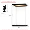 Instnovny Acrylic Display Case for Collectibles Clear Acrylic Boxes for Display Minifigures Trophy Lighted Building Helmet Model 76182 Display Case Organizer Box(Black-Solid Yellow; 5.9*5.9*11.8 inch) view 3