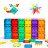 Gemmicc Magnetic Tiles, Magnet Toys Building Blocks for Kids, STEM Approved Educational Toys,Magnet Puzzles Stacking Blocks for Boys Girls,72 PCS Advanced Set view 4