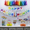 9PCS Pride Honeycomb Table Centerpiece Pride Day Decorations Rainbow Honeycomb Centerpiece LGBT Love Win Love is Love 3D Table Toppers Centerpiece Signs for Pride Month Party Supplies view 4