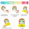 9PCS Pride Honeycomb Table Centerpiece Pride Day Decorations Rainbow Honeycomb Centerpiece LGBT Love is Love 3D Table Toppers Centerpiece Signs for Pride Month Party Supplies view 3