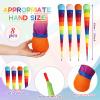 Leyndo 8 Pcs 26 Inch Throw and Catch Balls with Rainbow Tail, Fun Colorful Sports Comet Balls Playground Toys for School Classroom Beach Outdoor Camping Healthy and Fun Games (Multi Color) view 2