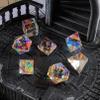 LUCKY-M Polyhedral Prism Glass DND Dice, Dungeons and Dragons Dice Set Unique 7PCS Gemstone Dice D4 D6 D8 D10 D00 D12 D20, RPG D&D Accessories Dice Gift view 2