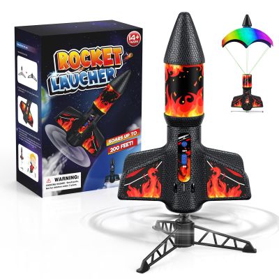 Rocket Launcher, 200 Feet of Flight Altitude, Model Rocket Kits with Launch Set, Ultra-high Flying Rocket, Rocket Toy, Kids Outdoor Toys, Gift for Kids Ages 8-12 Children's Day Gift - Red