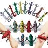 Chivao 10 Pieces Assorted Slap Lizard Snap Bracelet Sequin Animal Slap Bracelets for Easter Halloween Party Favors(Lizard Style) view 1