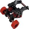QingLeng Nylon Sturdy & Stable Wheelie Bar with Dual Spring Buffer for Traxxas 1/10 EREVO 2.0 E-REVO E REVO - Red Wheels view 1