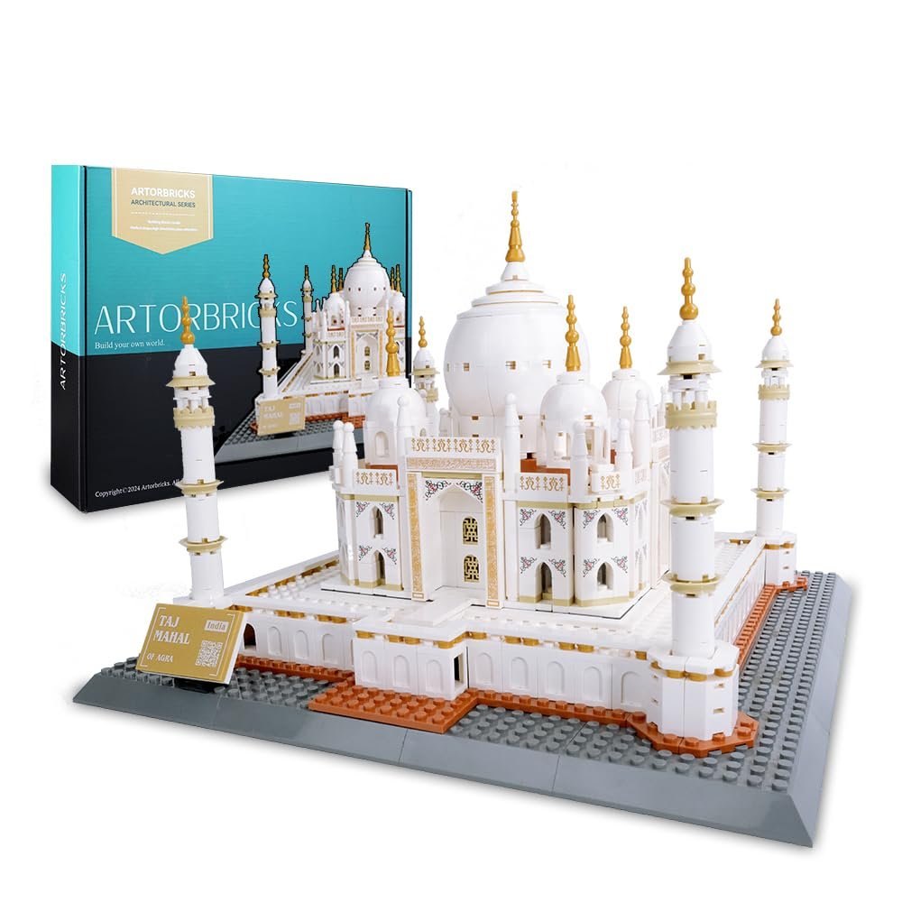 ArtorBricks Architectural Taj Mahal Large Collection Building Set Model Kit and Gift for Adults (1503 Pieces)