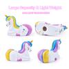 PJDRLLC Piggy Bank Girls: Unicorn Piggy Banks - Unbreakable Plastic Coin Money Bank with Alphabet Stickers - Rainbow view 4