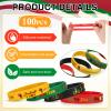 Wettarn 100 Pcs Juneteenth Day Silicone Wristband Black Freedom Day Rubber Bracelets Juneteenth Decorations Patriotic Bracelets Bulk for African Afro American Independence Day Party Favors, 4 Styles view 3