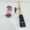 Brass Marine Sand Timer, Brass Telescope, and Magnifying Glass Nautical Brass Marine Wooden Box Set for Christmas & Unique Vintage Gift, Gift for Husband Gift view 2