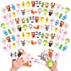 Meooeck 152 Pcs Finger Puppets Set 19 Different Stuffed Animal Finger Puppets Bulk Easter Egg Filler for Storytelling, Role Playing, Teaching, and Easter Gifts view 1