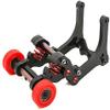 QingLeng Nylon Sturdy & Stable Wheelie Bar with Dual Spring Buffer for Traxxas 1/5 6S 8S X-MAXX - Red Wheels view 1