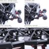 QingLeng Nylon Sturdy & Stable Wheelie Bar with Dual Spring Buffer for Traxxas 1/5 6S 8S X-MAXX - Red Wheels view 4