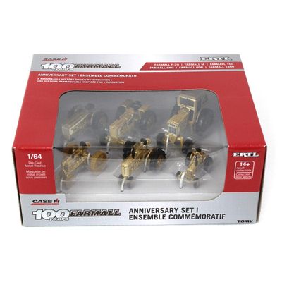 Gold Chase 1/64 Limited Edition Farmall 100th Anniversary Set 44301-Gold