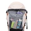 Alovexiong Baby Stroller Organizer Pocket-for bottles Nappy Baby Cloth Diaper Storage Secure Straps Detachable Webbing Easily Crab Strollers with Two Storage Pockets Front Mesh(Grey) view 3