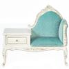 Melody Jane Dolls Houses Dollhouse Walnut & Apricot Telephone Sofa JBM Miniature Hall Furniture view 1