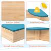 HONEY JOY Kids Sandbox, Cedar Bottomless Sand Pit for Backyard Deck Patio Lawn, 6 Corner Seats, Hexagon Wood Sand Boxes for Kids Outdoor, Gift for Boys Girls 3+, Natural view 4