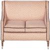 Melody Jane Dolls Houses Dollhouse Sofa Pink Fabric 2 Seater Fauteuil Settee JBM Living Room Furniture view 1