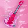 Guitar and Microphone Play Set for Girls,Karaoke Machine with Music&Light,Microphone Toys with Stand,Adjustable Height Guitar Toys for Kids,Toddlers,Child(Red) view 3