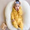 Baby Cute Animal Jumpsuit 3D Frog Clothes Newborn Infant Long Sleeve Hooded Romper for Baby Boys (Yellow, 3-6 Months) view 2