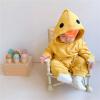 Baby Cute Animal Jumpsuit 3D Frog Clothes Newborn Infant Long Sleeve Hooded Romper for Baby Boys (Yellow, 3-6 Months) view 4