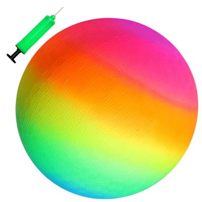 YNHFIFI Playground Ball, 8.5 Inch Rainbow Kickball for Kids Adults Indoor & Outdoor Dodgeball Handball Four Square Ball Schoolyard Game