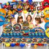 147 Pcs Hot Car Birthday Party Supplies,Included Banner,Hanging Swirls,Tablecloth,Cake Topper,Cupcake Toppers,Gift Bag, Invitation Card,Balloon,Racing Car Tableware Set for Boy Party Decorations view 4