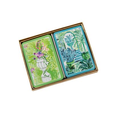Caspari Bridge Playing Cards, Jardin de Luxembourg - 2 Decks (PC149)