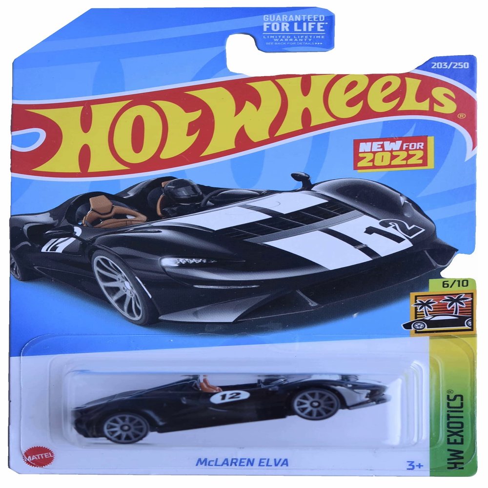 Hot Wheels McLaren Elva, HW Exotics 6/10 [Black] 203/250