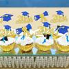 24 PCS 2024 Graduation Cupcake Toppers Glitter Class of 2024 Cupcake Picks Diploma Graduation Cap Cake Decorations for 2024 Graduation Theme Party Supplies Gold view 4