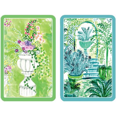 Caspari Large Type Bridge Playing Cards, Jardin de Luxembourg - Set of 2 Decks (PC149J)