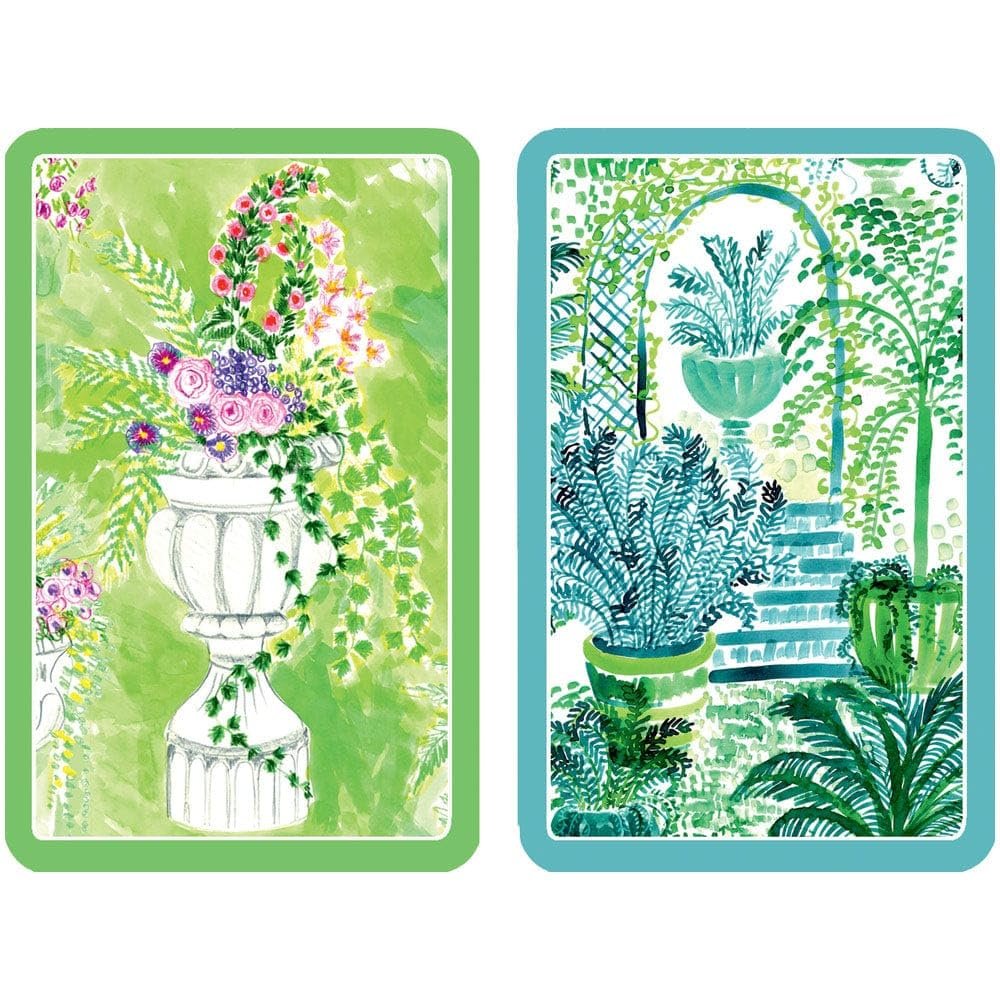 Caspari Large Type Bridge Playing Cards, Jardin de Luxembourg - Set of 2 Decks (PC149J)