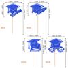 24 PCS 2025 Graduation Cap Cupcake Toppers Glitter Contrats Grad Diploma Cap Class of 2025 Cupcake Picks for 2025 Graduation Theme Party Cake Decorations Supplies Deep Blue view 2