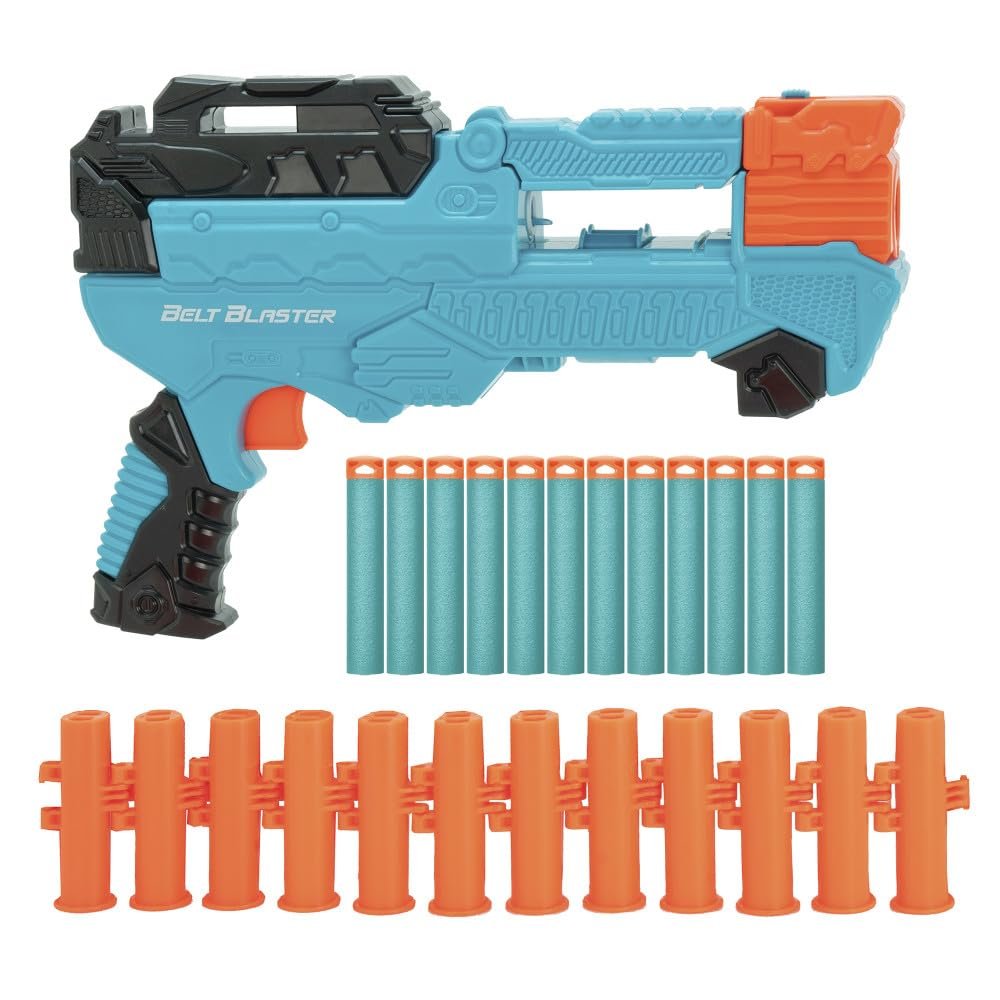 Air Warriors: Belt Blaster - Dart Blaster, 12 Accu-Blast Darts & Dart Belt, Seamless Reloading, Shoots Up to 80ft, Continuous Action, Kids Toy Ages 6+