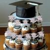 24 PCS 2025 Graduation Cap Cupcake Toppers Glitter Contrats Grad Diploma Cap Class of 2025 Cupcake Picks for 2025 Graduation Theme Party Cake Decorations Supplies Silver view 4