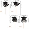 24 PCS 2025 Graduation Cap Cupcake Toppers Glitter Class of 2025 Cupcake Picks Contrats Grad Diploma Cap Cupcake Picks for 2025 Graduation Theme Party Cake Decorations Supplies Black view 2