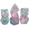 Wisteria Nebula Mini Dice with White Colored Numbers 10mm (3/8in) Set of 7 Chessex view 1