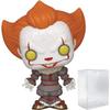 POP Stephen King's It Chapter 2 - Pennywise with Pennywise with Open Arms Funko Vinyl Figure (Bundled with Compatible Box Protector Case), Multicolor, 3.75 inches view 1