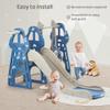 4 in 1 Toddler Slide and Swing Set, Kid Slide for Toddlers Age 1-2, Baby Slide with Basketball Hoop, Indoor Outdoor Slide Toddler Playset Toddler Playground Blue view 2