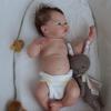 RXDOLL 18 inch Reborn Baby Dolls Anatomically Correct Girl Realistic Newborn Baby Dolls Silicone Vinyl Full Body Real Life Baby Doll Washable Toy Gifts for Kids Age 3+, Brown view 1