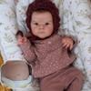 RXDOLL Full Silicone Body Reborn Baby Dolls Anatomically Correct Girl 18 Inch Realistic Newborn Baby Dolls That Look Real with Hand-Rooted Hair Waterproof Toy for Kids Gifts view 4