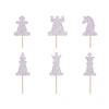 BIABISD 12 pcs nternational Chess Silhouettes Dessert Cupcake Toppers Chess lover chess player Happy Birthday Cupcake Decoration view 4