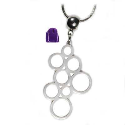 Circle Necklace for Women - Trendy Silver Pendant Jewelry for Elegant and Minimalist Style - Stainless Steel, Non-Tarnish, Dainty Design - Gift for Any Occasion Dainty Necklace Silver in Color