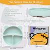 Miniguysa baby bowls with suction,100% Food Grade Baby Suction Bowls,Dishwasher Microwave Safe, suction plates for toddlers 1-3 (Blue-silicone baby bowls view 3