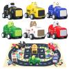 Zero Zoo Baby Toy Cars for 1 2 3+ Year Old Toddler, City Guard Series Press and Go, Pull Back Vehicle with Soft Plush Car Mat, Educational Gift for Kids, Boys and Girls view 1