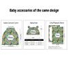 Personalized Baby Car Seat Covers for Boys Girls, Customized Carseat Cover with Name, Infant Stroller Canopy, Nursing Cover Breastfeeding Scarf for Newborn Babies, Tropical Plant Striped view 4