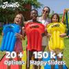 JAMBO 22Ft Water Slide and 2 Bodyboards, Extra Long Heavy Duty Slip Splash and Slide with Inflatable Bumpers, Pirate Splash Mat Water Sprinkler, Outdoor Water Toys, Summer n Toy, Splash Pad view 4