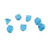 Sky Luminary Mini Dice with Silver Numbers 10mm (3/8in) Set of 7 Chessex view 1