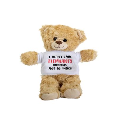 SpreadPassion I Really Love Elephants Teddy Bear, Gift Stuffed Animal, Birthday Christmas Basket Gift Idea