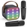 YLL Mini Karaoke Machine with 2 Wireless Microphones for Kids Adults, Portable Bluetooth Speaker, 2026 Top Birthday Gift for Boys Girls 3, 4, 5, 6, 7, 8, 9, 10, 12+ Years Old Grandkids Present (Black) view 1